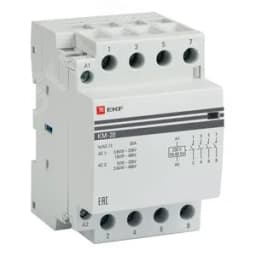 Контактор модульный КМ 20А 4НО (3 мод) EKF