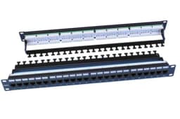 Патч-панель 19", 1U, 24 порта RJ-45, категория 6, Dual IDC, цвет черный Hyperline PP3-19-24-8P8C-C6-110D