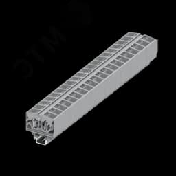 Клемма TB 2-2 на DIN-15, фронт.подключение, сечение 2,5 мм. кв., серая 254391 SUPU