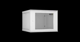 Настенный разборный шкаф TLK 19", 9U, стекло, 600х600, серый TLK TWI-096060-R-G-GY