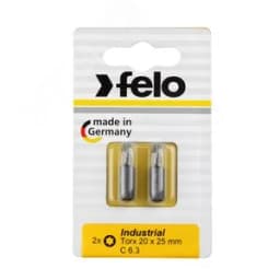 Бита Torx 20X25, серия Industrial, 2 шт в блистере Felo