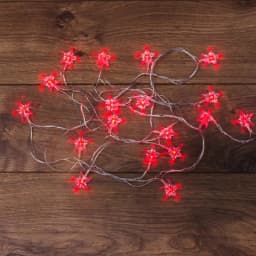 Гирлянда светодиодная Звездочки 20 LED КРАСНЫЕ 28 метра 303034