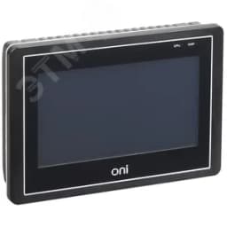 Панель оператора общепром. 7" резистивный экран, черная. Корпус: пластик, 1хEthernet, 2хRS485/232, 2xUSB, 24В DC