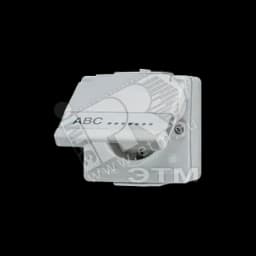 Розетка штепсельная SCHUKO накладная 16A 250V с полем для надписи