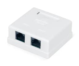 Розетка компьютерная RJ-45, 5е Hyperline WRline WR-WS-8P8C-C5E-2 (Белый)