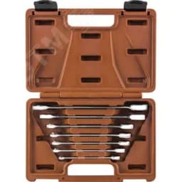 Набор ключей гаечных комбинированных трещоточных SNAP GEAR, 8-19 мм, 7 предметов Ombra