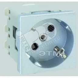 Connect Розетка с заземлением 16А 250В 45х45мм безвинтовые клеммы SC алюминий