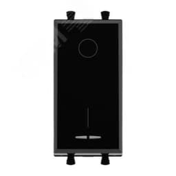 Avanti Выключатель двухполюсный одноклавишный модульный, Черный квадрат, 1 модуль