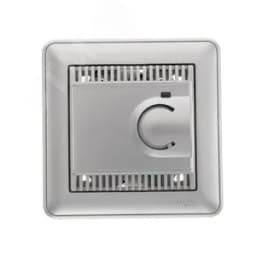 Термостат теплого пола электронный 10A датчик матовый хром