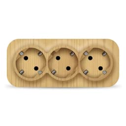 Розетка 3-м ОП 16А IP20 с заземл. сосна IONICH 1440