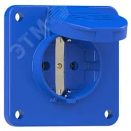 Розетка встраиваемая 16A/250V/2P+E/IP54, 75x75