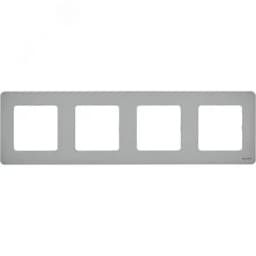 Рамка 4 поста INSPIRIA алюминий