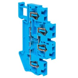 Колодка клеммная пружинная двойная ST-2.5 24А синяя EKF