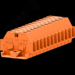 Клемма TB 1-1 с бок. подключ. с фиксирующим фланцем, оранжевая SUPU