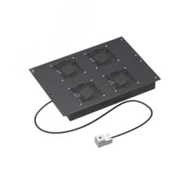 Модуль потолочный 4 вентилятора с термостатом для крыши 600 RAL9005 DKC