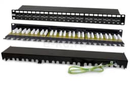 Патч-панель не экранированная на 24 порта RJ-45 19", 1U Hyperline PP2-19-24-8P8C-C6A-110D
