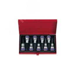 Набор торцевых насадок 1/2", TORX, Т20-Т60 мм, L = 80 мм, 9 предметов