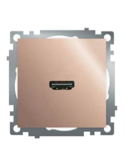 Розетка HDMI 21 Type A механизм STEKKER GLS00711802 серия Катрин шампань 50063