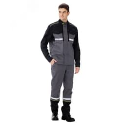 Костюм мужской Брукс с бр. цв. т.серый-черн.-лайм. р. 88-92/182-188