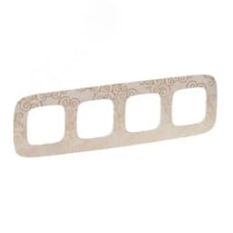 Valena ALLURE Рамка 4 поста Нарцисс золото универсальная Legrand Euro