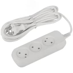 Удлинитель электрический 3 розетки без заземления 5м ПВС 2x0.75мм2 UDL-10-350 Greenline Б0065073 ЭРА