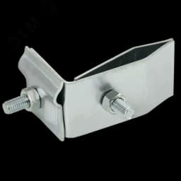 Держатель проводника круглого 6-10мм для фальца угловой h=70мм нержавеющая сталь IEK