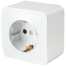 Розетка 1местная сз открытой установки STEKKER 250В 16А IP20 серия София белый MST161101 49302