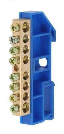 Шина PE «земля» на DIN-изол. ШНИ-8х12-8-Д NO-222-51 син. ЭРА Б0033431