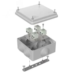 Коробка огнестойкая разветвительная для о/п двухкомпонентная 60-0300-FR6.0-4-2-Р Е15-Е60 RAL9005 100х100х50 (14 шт/кор)