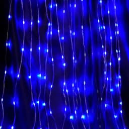 Светодиодная гирлянда Feron CL28 занавес Водопад 33м 3м 230V синий статичная c питанием от сети прозрачный шнур 48606