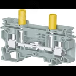 Клемма C6/8.ST1.IP20 винтовая, со скользящей перемычкой для тестовых цепей, 6 мм с тестовыми гнездами диаметром 4 мм TE Connectivity ОУЭО