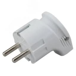 Вилка с/з угловая 16A белая Vx3-W (24/480/3840) Б0039678 ЭРА