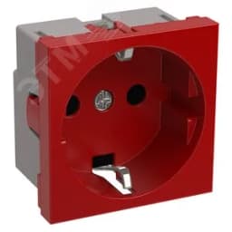 Розетка силовая с заземлением красная РКС- 20-32-П-К IEK