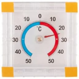 Термометр оконный биметаллический ТББ квадратный