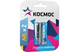 Элемент питания алкалиновый AA/LR6 BP-2 (блист.2шт) КОСМОС KOCLR62BL