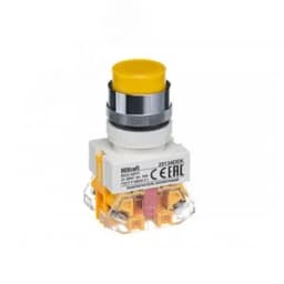 Выключатель кнопочный с фиксацией ABFP d22 мм желтая 220В ВK-22 Dekraft
