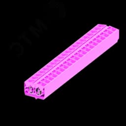 Клемма TB 2-2 фронт. подключение с защелк.ножками, сечение 2,5 мм. кв., розовый