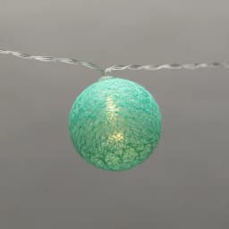 Тайские фонарики Пудра 15 м прозрачный ПВХ 10 LED теплый белый питание 2 х АА батарейки не в комплекте 303089