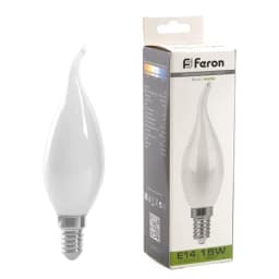 Лампа светодиодная Feron LB718 Свеча на ветру E14 15W 4000K 38262