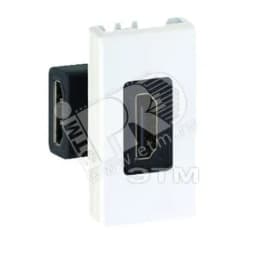 Разъём HDMI, узкий, (мама-мама), S27, белый Simon