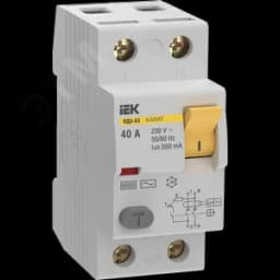 Выключатель дифференциальный (УЗО) KARAT ВД3-63 2P 40А 300мА 6кА тип AC