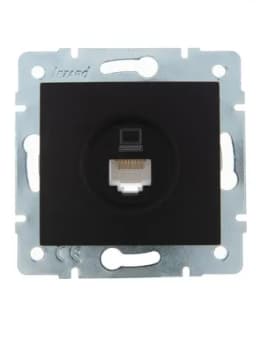 Розетка компьютерная 1-м СП Karina RJ45 механизм черн. бархат LEZARD 707-4288-139