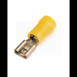 Наконечник плоский РпИм 6-5-0.8 желтый QUADRO (50шт) с изолированным фланцем (розетка) DKC
