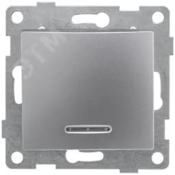 Выключатель одноклавишный Bravo инд, механизм, 10А, 250В, серебро