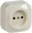 РС20-2-ХК Розет. 1-ая без з/к о/у 10А GLORY крем. IEK (ERH10-K33-10)