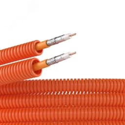 Электротруба ПНД гибкая гофрированная д.200м цвет оранжевый SAT нг(А)-HF 50м
