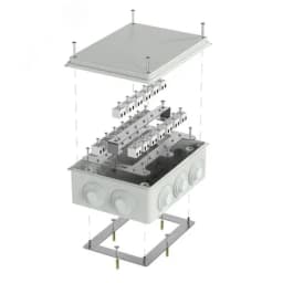 Коробка огнестойкая для кабель-канала 40-0460-FR6.0-12 Е15-Е120 RAL1001 85х85х45 (44 шт/кор) Промрукав