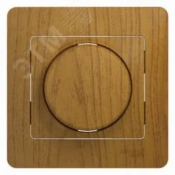 Диммер поворотно нажимной, LED, RC, 630 Вт, дерево дуб