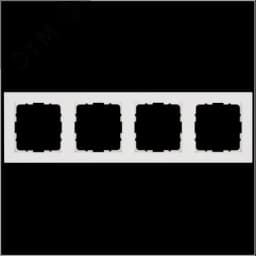 Рамка G-Classic 4-постовая, цвет белый глянцевый Jasmart