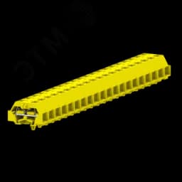 Клемма TB 2-2 с бок. подключ. с защелк. ножками, желтая